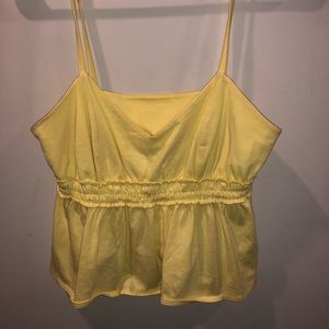Yellow flowy tank top